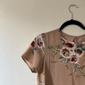 Floral Beige Blouse